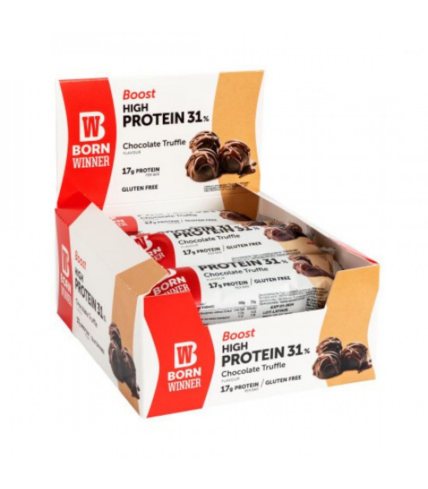 BORN WINNER Boost High Protein Bar 31% chocolate truffle 12x55 гр